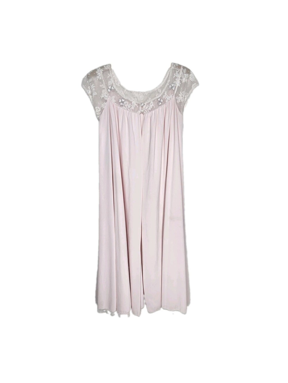 Vintage Claire Sandra by Lucie Ann Pink Babydoll Nightgown Chemise Gown Small